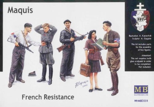 Go to product MASTER BOX 3551 - 1:35 Maquis , French Resistance