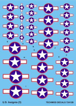 Go to product TECHMOD 72412 - 1:72 U.S. Insignia July 1943 to January 1947