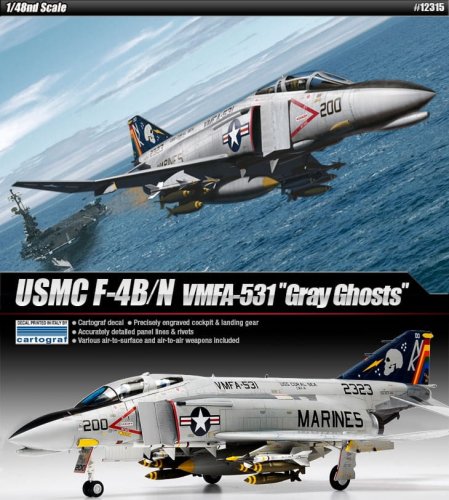 Go to product ACADEMY 12315 - 1:48 USMC F-4B/N VMFA-531 Gray Ghosts
