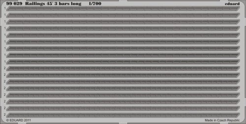 Go to product EDUARD 99029 - 1:700 Railings 45´ 3 bars long