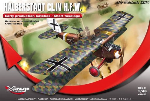 Go to product MIRAGE 481402 - 1:48 Halberstadt CL.IV H.F.W. Early production batches / Short fuselage