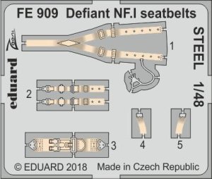 EDUARD FE909 - 1:48 Defiant NF.I seatbelts - Steel