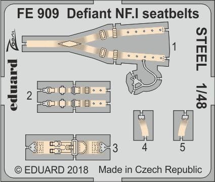 Go to product EDUARD FE909 - 1:48 Defiant NF.I seatbelts - Steel
