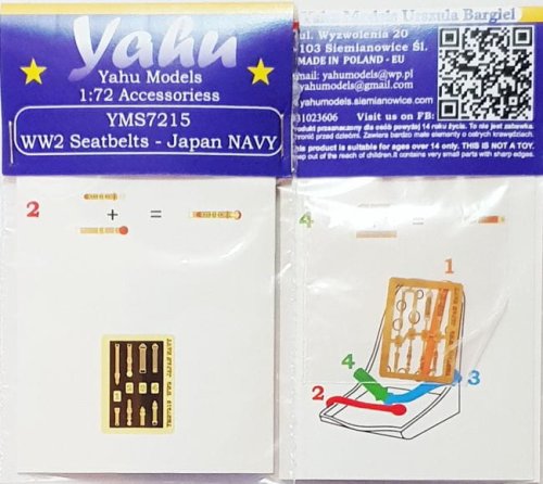Go to product YAHU YMS7215 - 1:72 WW2 seatbelts - Japan Navy