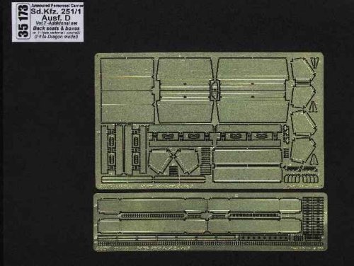 Go to product ABER 35173 - 1:35 Sdkfz.251/1 Ausf.D vol.7 - Additional set - Back seats & boxes