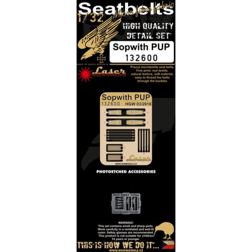 Go to product HGW 132600 - 1:32 Sopwith Pup seatbelts