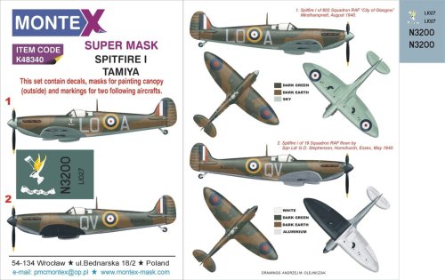 Go to product MONTEX K48340 - 1:48 Spitfire Mk.I