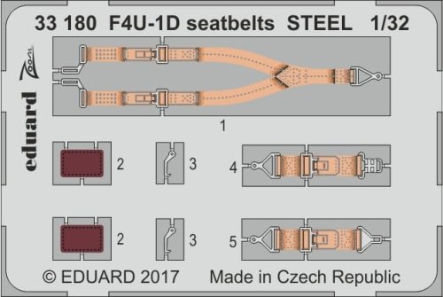 Go to product EDUARD 33180 - 1:32 F4U-1D seatbelts - Steel