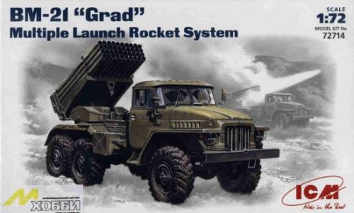 Go to product ICM 72714 - 1:72 BM-21 "Grad", Multiple Launch Rocket System