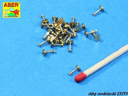 Go to product ABER 16103 - 1:16 Turned imitation of Hexagonal bolts 1,55 mm x 30 pcs.
