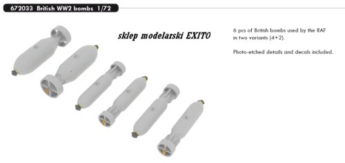 Go to product EDUARD 672033 - 1:72 British WW2 bombs