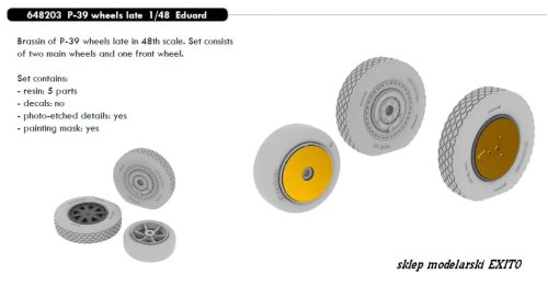 Go to product EDUARD 648203 - 1:48 P-39 wheels late