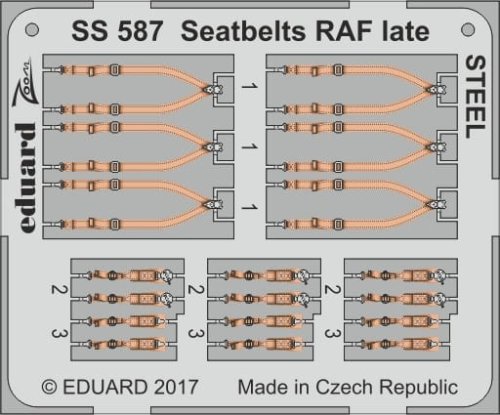 Go to product EDUARD SS587 - 1:72 Seatbelts RAF late - Steel