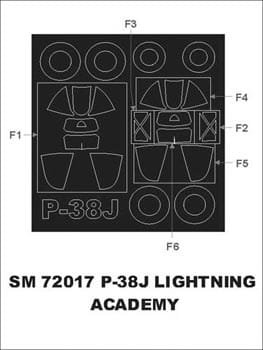 Go to product MONTEX SM72017 - 1:72 P-38J Lightning