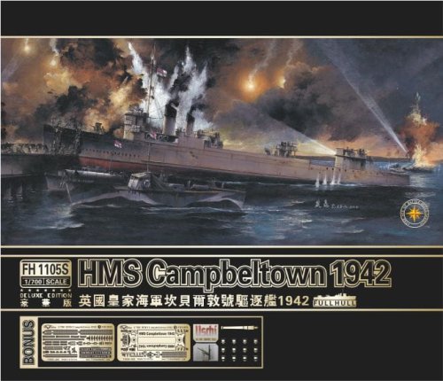 Go to product FLYHAWK 1105S - 1:700 HMS Campbeltown 1942 - Deluxe Edition