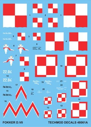 Go to product TECHMOD 48061 - 1:48 Fokker D.VII