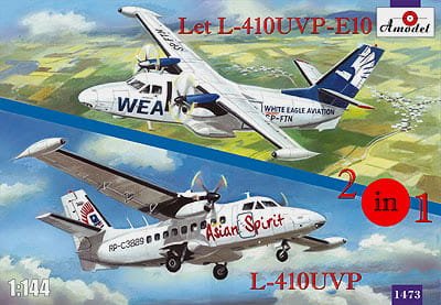 Go to product AMODEL 1473 - 1:144 Let L-410UVP & L-410UVP-E10 Asian Spirit, WEA Poland