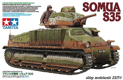 Go to product TAMIYA 35344 - 1:35 Somua S35 French Medium Tank