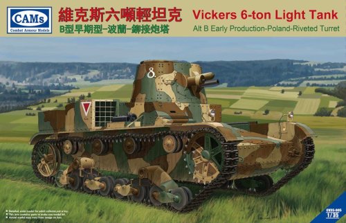 Go to product RIICH MODELS ( CAMs ) CV35005 - 1:35 Vickers 6-ton Light Tank Alt B Early Production Poland Riveted Turret