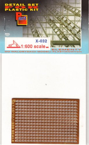 Go to product PART X032 - 1:600 Aslant railing at 45' bend lines