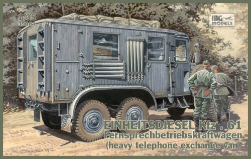 Go to product IBG 35004 - 1:35 Einheitsdiesel Kfz.61 Fernsprechbetriebskraftwagen (heavy telephone exchange van)