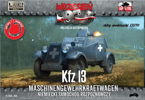 Go to product FIRST TO FIGHT 006 -  September 1939 - 1:72 Kfz.13 WW2 German Reconnaissance Car