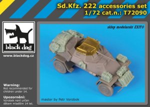BLACK DOG T72090 - 1:72 Sd.Kfz.222 accessories set