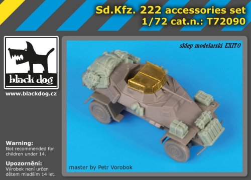 Go to product BLACK DOG T72090 - 1:72 Sd.Kfz.222 accessories set