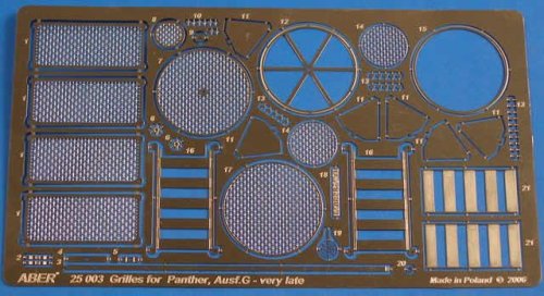 Go to product ABER 25003 - 1:25 Grilles for Sd.Kfz.171 Panther, Ausf.G Late model