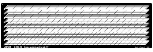Go to product ABER 1:200-03  - 1:200 Ship aslant railing for stairs at 45 degree