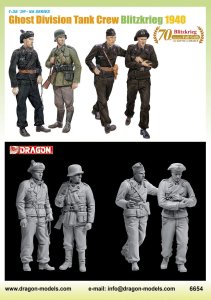 DRAGON 6654 - 1:35 Ghost Division Tank Crew 1940