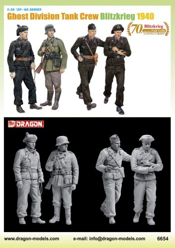 Go to product DRAGON 6654 - 1:35 Ghost Division Tank Crew 1940