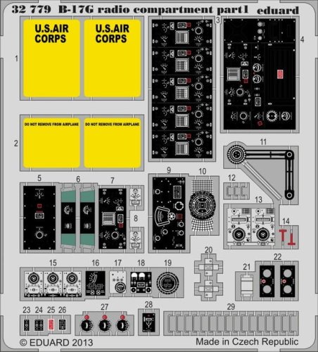 Go to product EDUARD 32779 - 1:32 B-17G radio compartment S.A.
