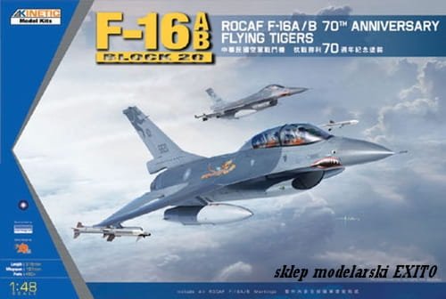 Go to product KINETIC 48055 - 1:48 F-16A/B Block 20 70th Anniversary Flying Tigers