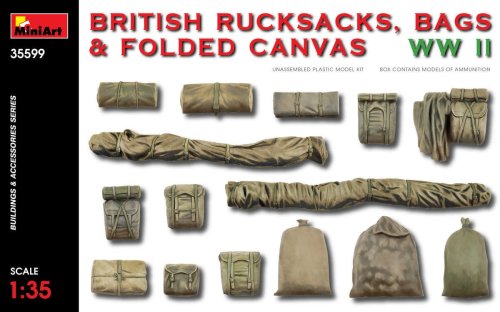 Go to product MINIART 35599 - 1:35 British Rucksacks, Bags & Folded Canvas WWII