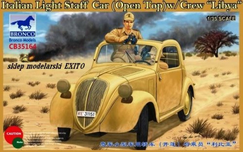 Go to product BRONCO CB 35164 - 1:35 Italian Light Staff Car (Open Top) w/Crew Libya