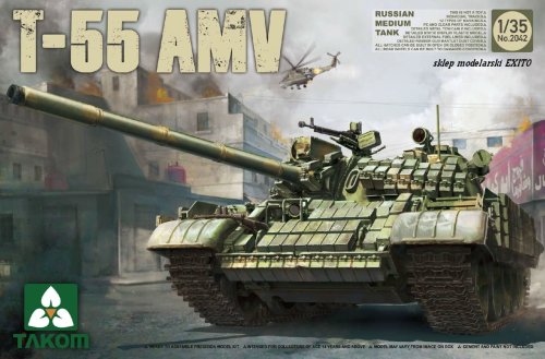 Go to product TAKOM 2042 - 1:35 T-55 AMV Russian Medium Tank