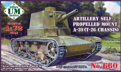 Go to product UNIMODELS UM-MT 660 - 1:72 Artillery Self-Propelled Mount A-39 ( T-26 Chassis )