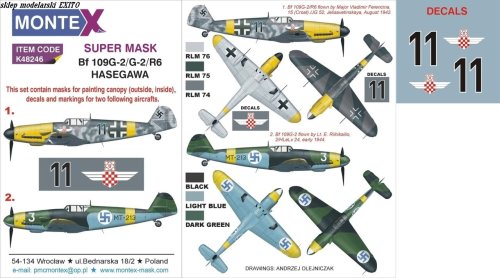 Go to product MONTEX K48246 - 1:48 Messerschmitt Bf 109G-2