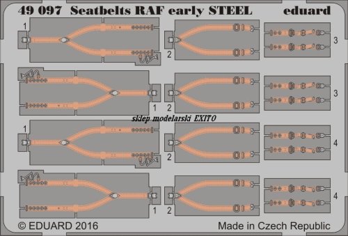 Go to product EDUARD 49097 - 1:48 Seatbelts RAF early - Steel