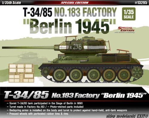 Go to product ACADEMY 13295 - 1:35 T-34/85 No.183 Factory - Berlin 1945