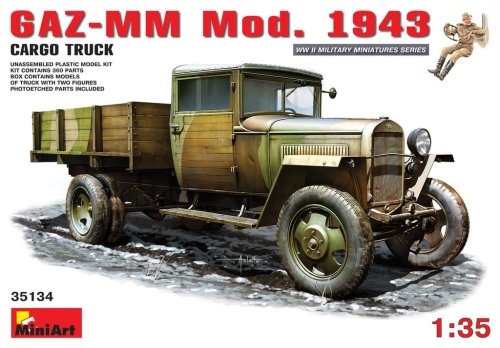 Go to product MINIART 35134 - 1:35 GAZ-MM Mod.1943 Cargo Truck
