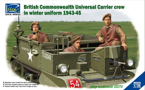 Go to product RIICH MODELS 35028 - 1:35 British & Commonwealth Universal Carrier crew in winter uniform 1943-1945