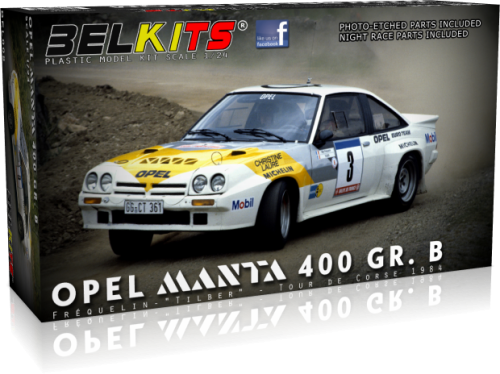 Go to product BELKITS 008 - 1:24 Opel Manta 400 GR. B Guy Frequelin Tour de Corse 1984