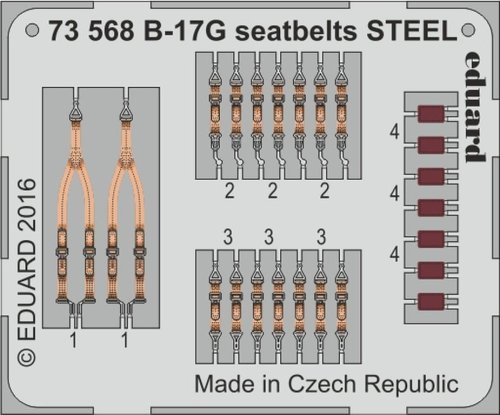 Go to product EDUARD 73568 - 1:72 Boeing B-17G seatbelts - Steel