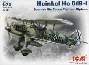 ICM 72191 - 1:72 Heinkel He 51B-1 Spanish Air Force Fighter-Biplane
