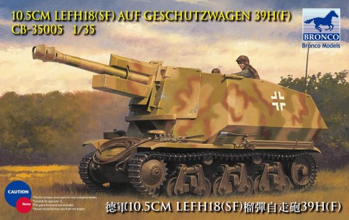 Go to product BRONCO CB 35005 - 1:35 10.5cm leFH18(Sf) auf Geschutzwagen 39H(f)