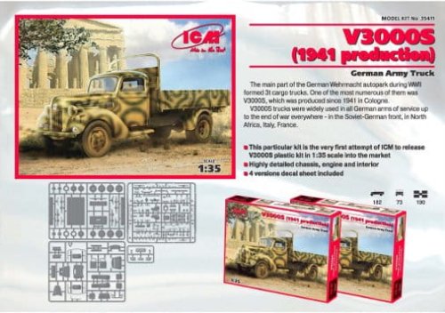 Go to product ICM 35411 - 1:35 V3000S German Army Truck