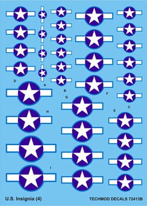 Go to product TECHMOD 72413 - 1:72 U.S. Insignia June 1943 to July 1943