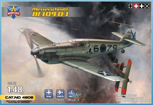 Go to product MODELSVIT 4806 - 1:48 Messerschmitt Bf 109 D-1